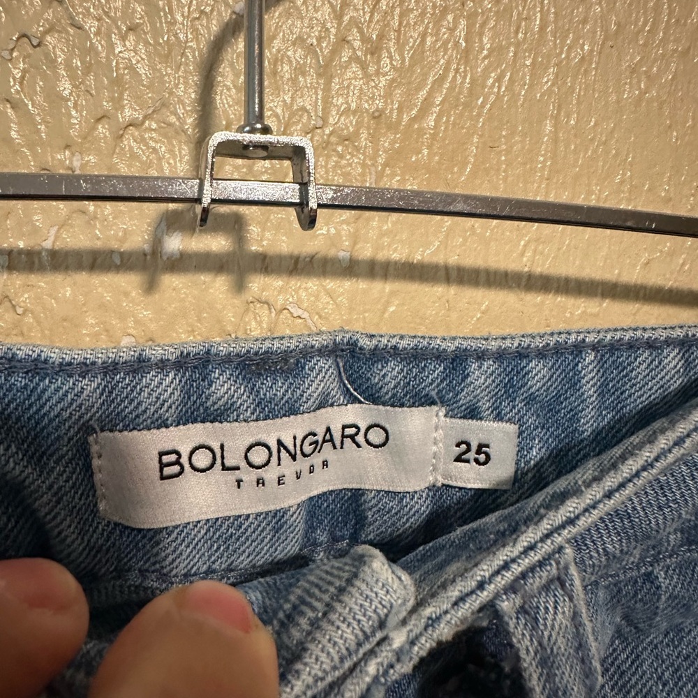 BOLONGARO TREVOR Straight Fit Jeans‎ Size 25 Cotton Button Fly - Picture 6 of 6